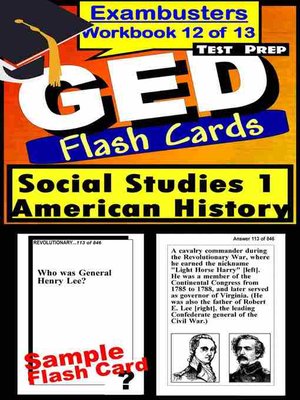 cover image of GED Test Social Studies 1: United States History&#8212;Exambusters Flashcards&#8212;Workbook 12 of 13